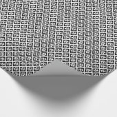 Diamantmuster - weiß und schwarz geschenkpapier (Ecke)
