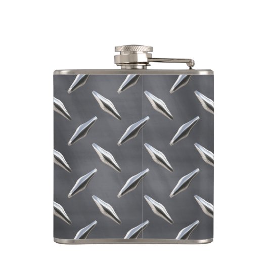 Diamantplatte 3 Wrap Flasche Flachmann (Rückseite)