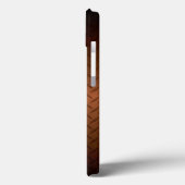 Diamantplatte Aussehen Muster schwarz bis kopperfa Case-Mate iPhone Hülle (Rückseite / Links)