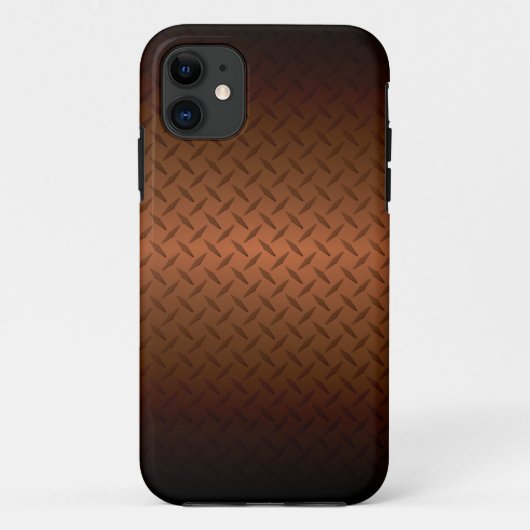 Diamantplatte Aussehen Muster schwarz bis kopperfa Case-Mate iPhone Hülle (Rückseite)