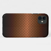 Diamantplatte Aussehen Muster schwarz bis kopperfa Case-Mate iPhone Hülle (Rückseite (Horizontal))