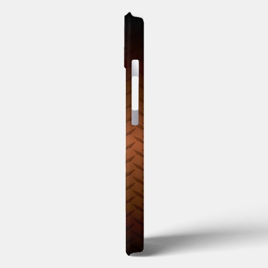 Diamantplatte Aussehen Muster schwarz bis kopperfa Case-Mate iPhone Hülle (Rückseite / Links)