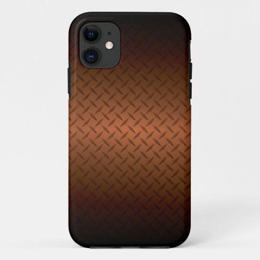 Diamantplatte Aussehen Muster schwarz bis kopperfa Case-Mate iPhone Hülle (Rückseite)