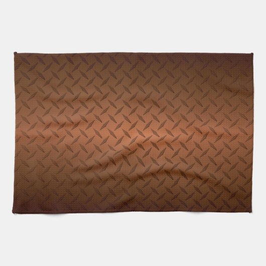 Diamantplatte Aussehen Muster schwarz bis kopperfa Handtuch (Horizontal)