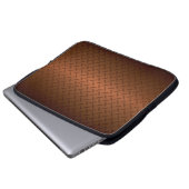 Diamantplatte Aussehen Muster schwarz bis kopperfa Laptopschutzhülle (Vorne Knopf)