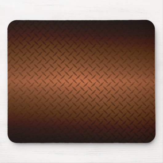 Diamantplatte Aussehen Muster schwarz bis kopperfa Mousepad (Vorne)
