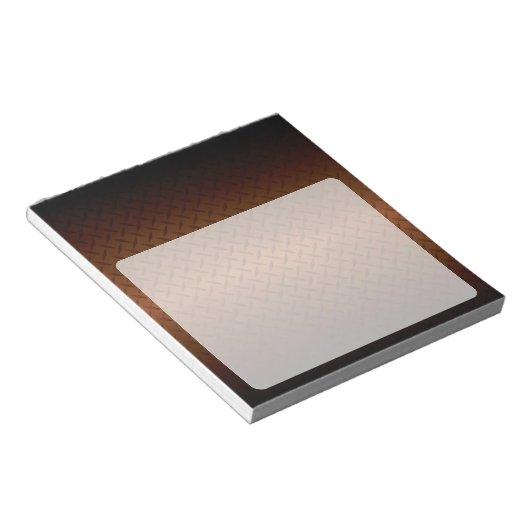 Diamantplatte Aussehen Muster schwarz bis kopperfa Notizblock (angewinkelt)