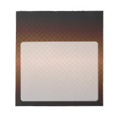 Diamantplatte Aussehen Muster schwarz bis kopperfa Notizblock (Vorderseite)