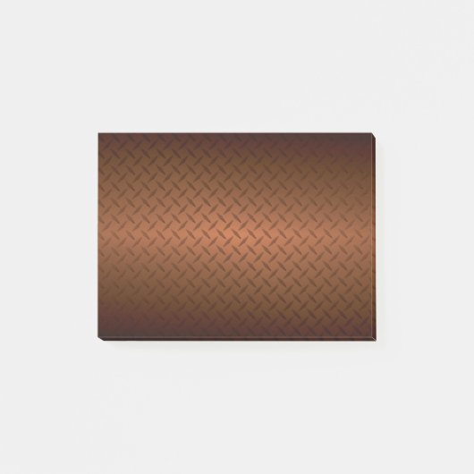 Diamantplatte Aussehen Muster schwarz bis kopperfa Post-it Klebezettel (Vorderseite)