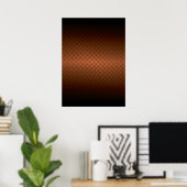 Diamantplatte Aussehen Muster schwarz bis kopperfa Poster (Heimbüro)