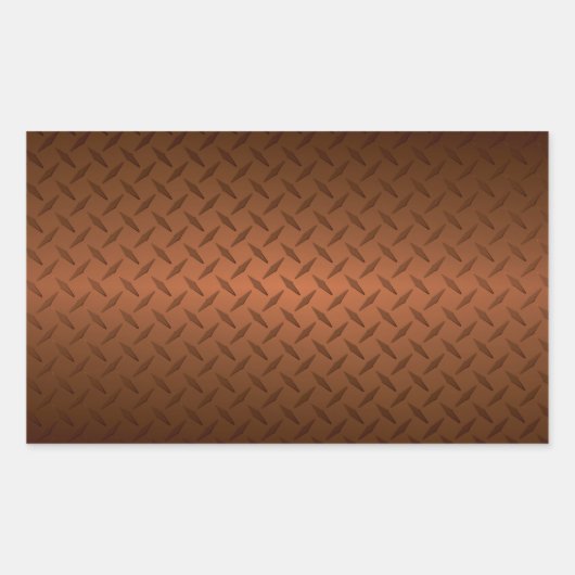 Diamantplatte Aussehen Muster schwarz bis kopperfa Rechteckiger Aufkleber (Vorderseite)