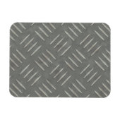 Diamantplatte Edelstahl texturiert Magnet (Horizontal)