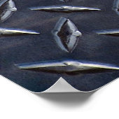 Diamantplatte Foto Poster (Ecke)