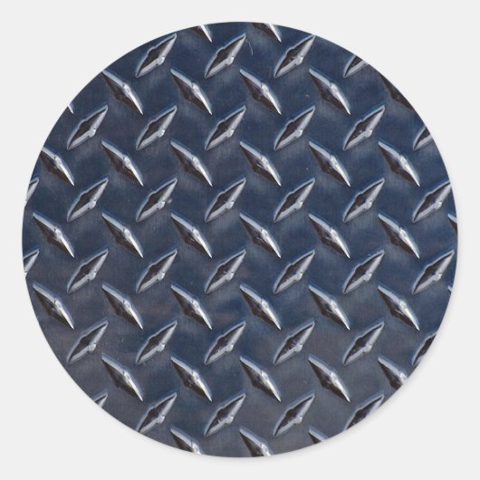 Diamantplatte Foto Runder Aufkleber (Vorderseite)