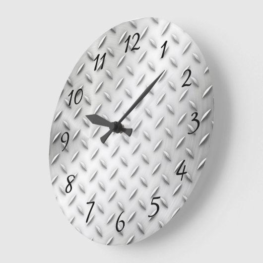 Diamantplatte Große Wanduhr (Winkel)