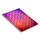 Diamantplatte Lila und Orange Notizblock (Rechte Seite)