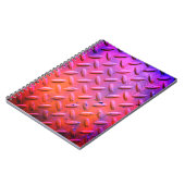 Diamantplatte Lila und Orange Notizblock (Linke Seite)