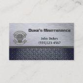 Diamantplatte Metallhandyman Wartung Visitenkarte (Vorderseite)