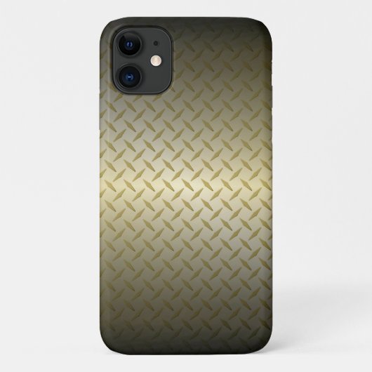 Diamantplatte Muster mit Schwarz-Gold-Fassade Case-Mate iPhone Hülle (Rückseite)
