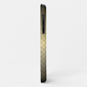 Diamantplatte Muster mit Schwarz-Gold-Fassade Case-Mate iPhone Hülle (Hinten/Links)
