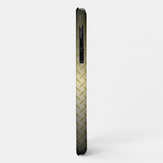Diamantplatte Muster mit Schwarz-Gold-Fassade Case-Mate iPhone Hülle (Hinten/Links)