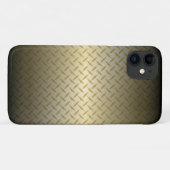Diamantplatte Muster mit Schwarz-Gold-Fassade Case-Mate iPhone Hülle (Rückseite (Horizontal))