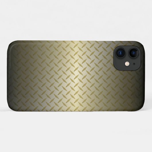 Diamantplatte Muster mit Schwarz-Gold-Fassade Case-Mate iPhone Hülle (Rückseite (Horizontal))