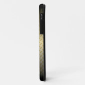 Diamantplatte Muster mit Schwarz-Gold-Fassade Case-Mate iPhone Hülle (Hinten/Links)
