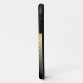 Diamantplatte Muster mit Schwarz-Gold-Fassade Case-Mate iPhone Hülle (Hinten/Links)