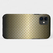 Diamantplatte Muster mit Schwarz-Gold-Fassade Case-Mate iPhone Hülle (Rückseite (Horizontal))