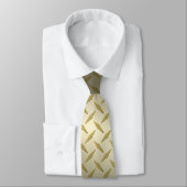Diamantplatte Muster mit Schwarz-Gold-Fassade Krawatte (Gebunden)