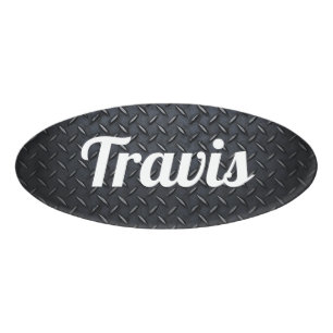 Diamantplatte Namenschild