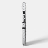 Diamantplatte Stahl mit Name Case-Mate iPhone Hülle (Rückseite / Links)