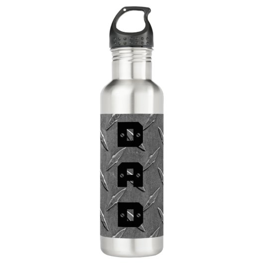 Diamantplatte Trinkflasche (Vorderseite)