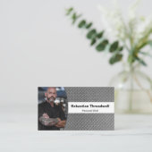 Diamantplatten-Profi-Foto & QR-Code Visitenkarte (Stehend Vorderseite)