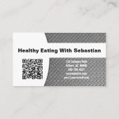 Diamantplatten-Profi-Foto & QR-Code Visitenkarte (Rückseite)