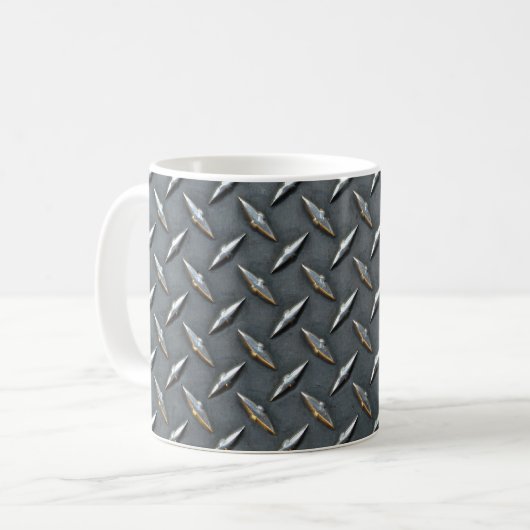Diamantplatten-Tasse Kaffeetasse (Vorderseite Links)