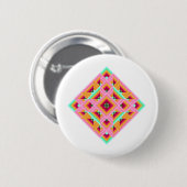 Diamantquilett in Rosa und Grün Button (Vorne & Hinten)