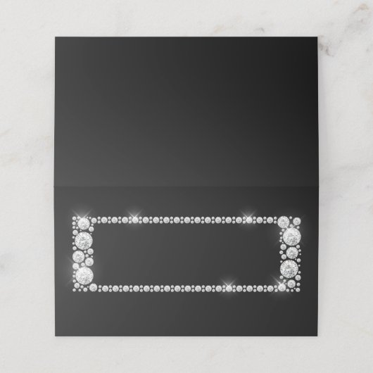 Diamantrahmen Platzkarte (Außenseite Aufgefaltet)