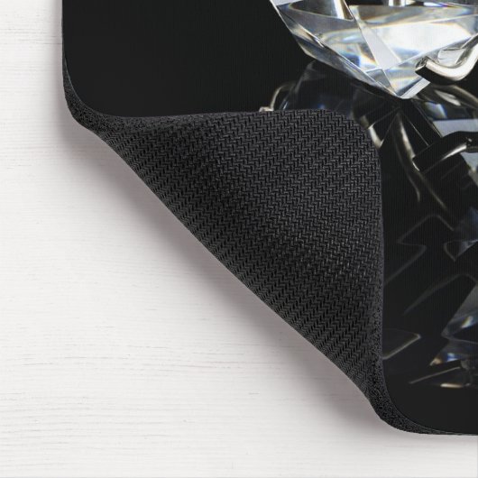 Diamantring auf Schwarzem Mousepad (Ecke)