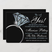 Diamantring, Bachelorette, sagte sie ja Einladung (Vorne/Hinten)