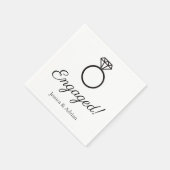 Diamantring Grafik Verlobt Serviette (Ecke)