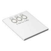 Diamantring Personalisiert Bridge Wedpad Notizblock (angewinkelt)