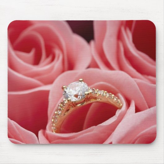 Diamantring-Rose Mousepad (Vorne)