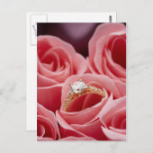 Diamantring-Rose Postkarte (Vorne/Hinten)