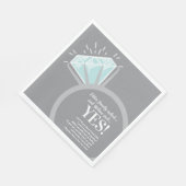 Diamantring und Fundus der Teilnehmer Serviette (Ecke)