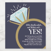 Diamantring und Fundus der Teilnehmer Weinetikett (Einzelnes Label)