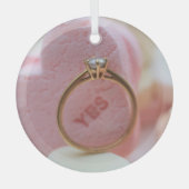 Diamantring-Verlobung Ornament Aus Glas (Vorderseite)