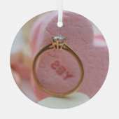 Diamantring-Verlobung Ornament Aus Glas (Rückseite)