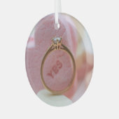 Diamantring-Verlobung Ornament Aus Glas (Vorderseite links)